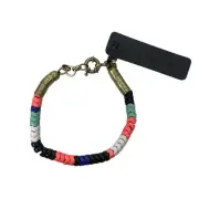 NEW J. Crew Wavy Beaded Bangle Bracelet Multi Color Gold Women