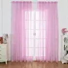 Elegant Silver Stars Sheer Curtains Window Curtains Home Decoration