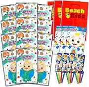 CoComelon Birthday Party Favor Set ~ Bundle with 12 Activity Play Packs for Boys, Girls with Mini Coloring Books, Loot Bags, and More for Kids