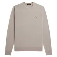 在飛比找momo購物網優惠-【FRED PERRY】男款 品牌刺繡LOGO 圓領長袖毛衣