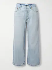 [RE/DONE] RE/DONE - Loose Crop Low-rise Straight-leg Jeans - Light denim - 26 26 Blue