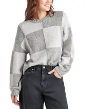 Splendid Kit Color Blocked Checkerboard Sweater
