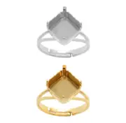 Brass Adjustable Ring Bases for Imperial Shape Crystals * Choose Color & Size