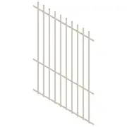 ProtectorAl 0350-1200W x 1800H Surfmist Radiator Pool Fence Panel Raked 16-30º