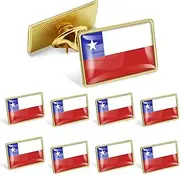 [YYDSPin] 12/25/50/100Pack Official Chile Flag Pins Bulk - Metal Chilean National Lapel Pin