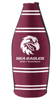 Manly Warringah Sea Eagles TALLIE LONG NECK Beer Wine Bottle Zip Cooler (includes Carry Strap)