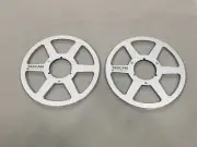 1 Pair Pro 10.5" TASCAM Silver 1/4" Tape Reels For Reel To Reel Tape Recorders