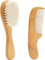 Baby Hair Brush Set for Newborns Mini Wood Baby Brush and Comb Set Soft & Gentle Newborn and Comb Shower Gift Hair