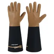 Long Gardening Gloves for Men & Women, Cowhide Leather Rose Pruning Gloves,