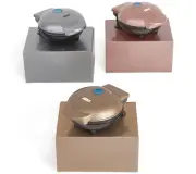 Dash Set of 3 Mini Waffle Makers for Individual Waffles Easy to Clean(Metallic)
