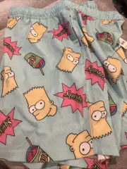 NWT New BART Simpson Blue Shorts Pockets Drawstring Sz 3XL 48/50 Mens
