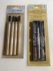 Crafter's Square - Wood Carving Set - Flat/Engraving/Round/Triangle Blade zac