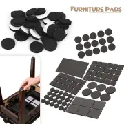 Black Foam Rubber Self Adhesive Floor Protectors Round Square Furniture Pads