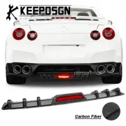 CARBON Rear Bumper Diffuser LED Brake Light Shark Fins for Nissan Skyline GT-R (for: Nissan)