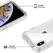 For Apple iPhone X / XS Transparent Defender Slim Polycarbonate Case Cover (Clear)