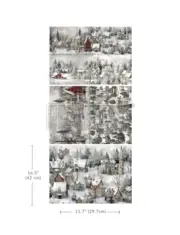Redesign With Prima "Silent Night Snow Village" Decoupage Paper Pack, Holiday