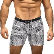 [TADDLEE] Men's Swimwear Swimming Bikini Boxer Brief Trunks Square Cut Swimsuits