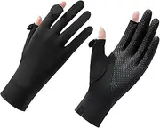 YJZQ Women's Summer Gloves, Soft Sun Protection Gloves, Lightweight Touchscreen Gloves, Non-Slip Cycling Gloves, Breathable Ice Silk Gloves for Volleyball, Baseball, Cycling
