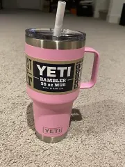 NEW YETI Power Pink 35oz Straw Lid Rambler Cup