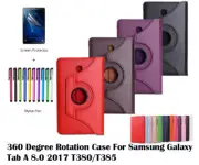 360°Rotate PU Leather protective cover case for Samsung Galaxy Tab A 8.0 2017
