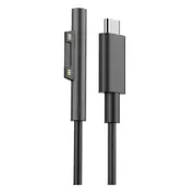 Generic USB-C To Microsoft Surface Laptop Cable (1.5M) Black - Surface Pro, Surface Go, Surface Book, Magnetic Connection, Support USB-PD