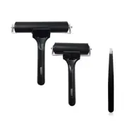 3 Pack Soft Rubber Brayer, Rubber Glue Roller for Printmaking Ink Paint Block