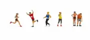 N15890 Noch OO/HO Gauge Marathon Runners (6) Figure Set