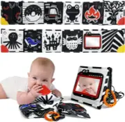 Black and White Baby Toys Tummy Time High Contrast Newborn Toys 0-3 Months, S...