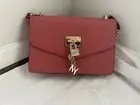 DKNY Elissa Leather Chain Strap Shoulder Bag Deep Blush/Gold