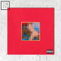 在飛比找蝦皮購物優惠-Kanye West 專輯封面高級海報框架無情 30x30c