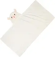 JOINPAYA Comfortable Hooded Bathrobe Fleece Towel with Animal Themed Hood Cozy Year Use for Bath Alpaca Design