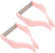 VICASKY 2Pcs Handheld Facial Epilator Manual Hair Removing Tool for Women Safe and Ergonomic Facial Hair Remover for Cheeks and Lip Stylish Design for Smooth Results