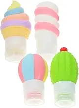 GREENADSCAPE 4pcs Cute Silicone Condiment Squeeze Bottles Sauce Dispenser for Salad Dressing Leakproof and Practical Container for Home Use for Ketchup and Sauces
