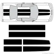 EZ Rally Racing Stripes 3M Vinyl Stripe Graphic Decals for Chevy Monte Carlo