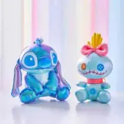 Stitch & Scrump Plush Toy Keychain Set Aurora Color Japan Disney Store 2025