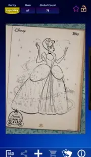 Topps Disney Collect Digital Legendary Cinderella 75cc 75th Anniversary