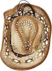 [TINEASUR] Denim Straw Hat Ladies Hats for Summer Cow Cowgirl Hat Wide Straw Hat for Women Straw Hat for Men Women Straw Hats for Summer Beach Hats for Men Straw Hat Man Hat Coffee