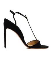 Francesco Russo Open Toe T-Bar Sandals 36,37,38.5,41 Black