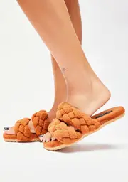 Camel So Unbothered Slide Sandals