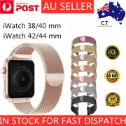 For Apple Watch Band Series 9 8 7 6 5 4 3 SE Stainless Steel Strap 38 40 42 44MM