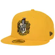 Harry Potter Hufflepuff House Crest New Era 59Fifty Fitted Hat Yellow