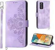 [AsWant] Wallet Case for Samsung Galaxy A23 4G/A23 5G/M23 5G/F23/M13 4G- Premium Leather Flip Protective Case Magnetic Cover with Stand Function (Purple)
