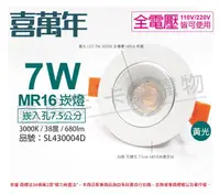 在飛比找松果購物優惠-【喜萬年】LED 7W 3000K 黃光 全電壓 白殼 可調