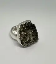 .950 Fine Sterling Silver Pyrite Ring SP-6250