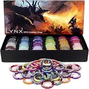 D&D Miniatures Condition Markers - 96 Rings to Track 24 Different Status & Spell Effects for Any RPG/DND Minis Like Dungeons and Dragons & Pathfinder - 360° Visible & Double Sided Tokens Accessories