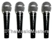 4X Professional Dynamic Handheld DJ Karaoke MICROPHONE w/Case XLR to 1/4" Cable