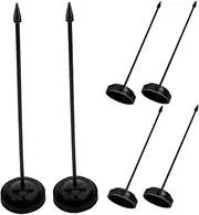 TEHAUX 6pcs Flag Base Flag Pole for Car Vehicle Flag Rods Desk Flag Stand Camping Flag Pole Flag Pole Holder Flag Fixing Pole Outdoor Flagpole Flags Pole Base Desk Flag Pole Plastic Black