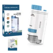 Mini Pocket Microscope Kit 60-120X Handheld Microscope with LED Light for Kids