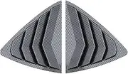 Carbon Fiber Car Rear Window Louver Shutter Panel Cover Trims Compatible For Chevrolet Equinox 2017 2018 2019 2020 2021 2022 2023 Auto Kit