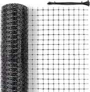 Deer Fence Netting, 7x33FT Garden Bird Netting for Chicken Coops, Plant Covers Fine Mesh Protection Netting Black Heavy Duty Trellis for Vegetables